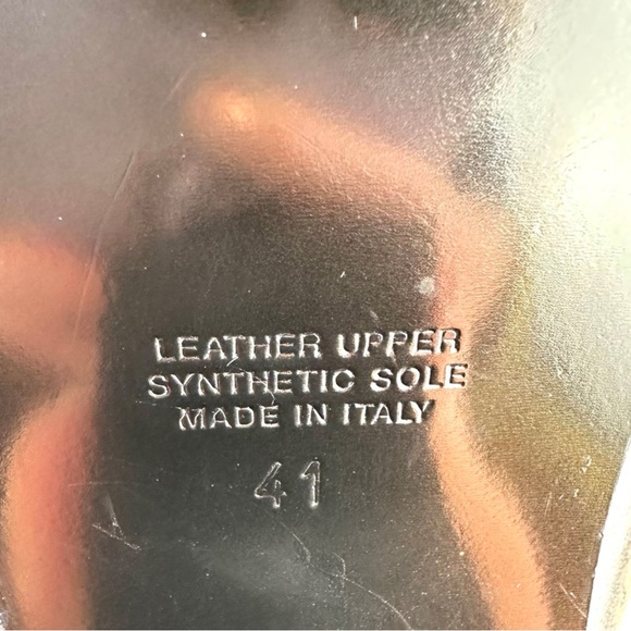 Napoleoni Made In Italy Genuine Leather Heels Boots With Hardware Ankle Size:9.5 - Picture 16 of 16